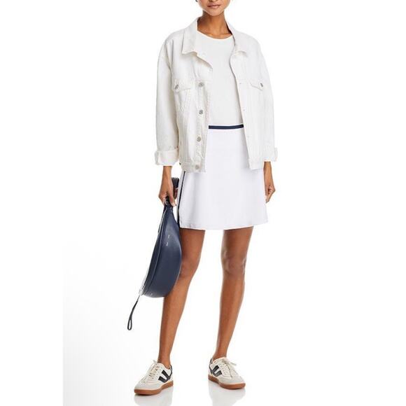 Aqua Athletic Golf Skort White W/Navy Contrast Trim Pull on Skort Sz S NWT $68 - Picture 1 of 16